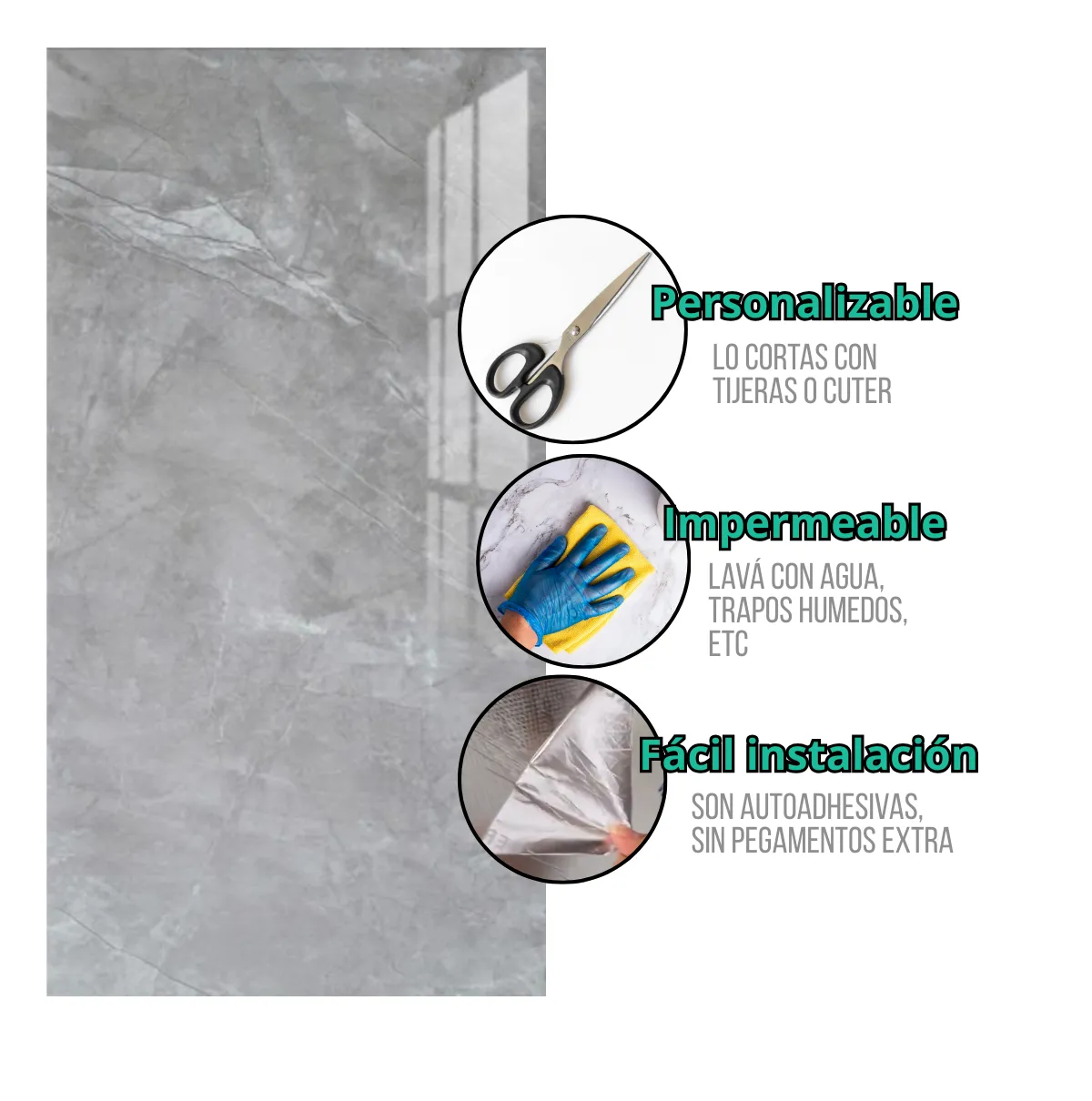 Transformá tu cocina o tu baño en 1 día sin obra - PLACAS PVC AUTOADHESIVAS